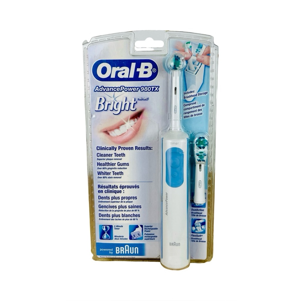 Oral-B AdvancePower 980TX Bright Rechargeable Electric Toothbrush